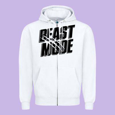 Beast Mode Classic Zipper Hoodie Designed By Artisfamous