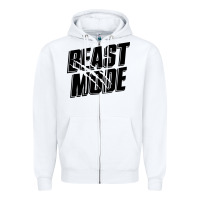 White beast mode classic Zipper Hoodie - artisFamous