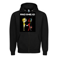 Black radio Zipper Hoodie - artisFamous