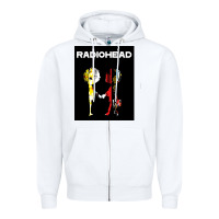White radio Zipper Hoodie - artisFamous