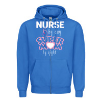 True Royal nurse by day super mom by night Zipper Hoodie - artisFamous