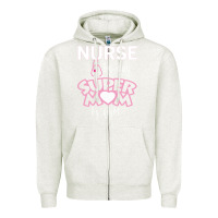 Oatmeal Heather nurse by day super mom by night Zipper Hoodie - artisFamous