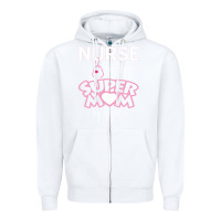 White nurse by day super mom by night Zipper Hoodie - artisFamous