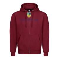 Burgundy Chamberlain College Zipper Hoodie - artisFamous
