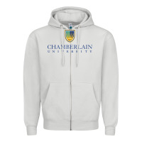 Dove Grey Chamberlain College Zipper Hoodie - artisFamous