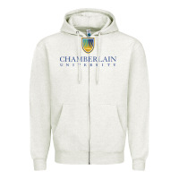Oatmeal Heather Chamberlain College Zipper Hoodie - artisFamous