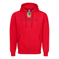 Red Chamberlain College Zipper Hoodie - artisFamous