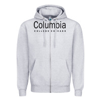 Heather Grey Columbia College Chicago Zipper Hoodie - artisFamous