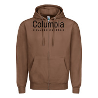 Chestnut Columbia College Chicago Zipper Hoodie - artisFamous