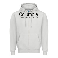 Dove Grey Columbia College Chicago Zipper Hoodie - artisFamous