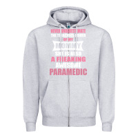 Heather Grey never underestimate mommy paramedic Zipper Hoodie - artisFamous