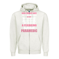 Oatmeal Heather never underestimate mommy paramedic Zipper Hoodie - artisFamous