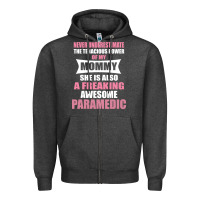 Charcoal Heather never underestimate mommy paramedic Zipper Hoodie - artisFamous