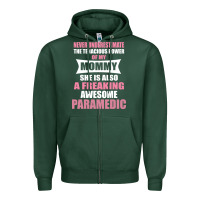 Sports Green never underestimate mommy paramedic Zipper Hoodie - artisFamous