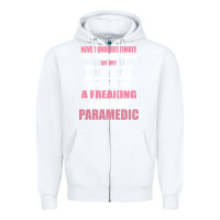 White never underestimate mommy paramedic Zipper Hoodie - artisFamous