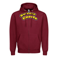 Burgundy sweeto cheeto Zipper Hoodie - artisFamous