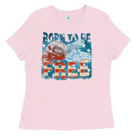Bubblegum Pink Born to be free Ladies Tee - FaDigitalArtStudio