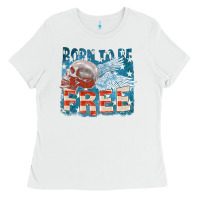 White Born to be free Ladies Tee - FaDigitalArtStudio