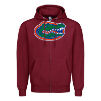 Burgundy gators gator Zipper Hoodie - artisFamous
