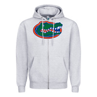 Heather Grey gators gator Zipper Hoodie - artisFamous