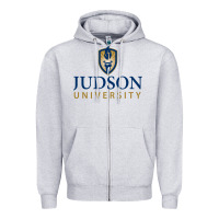 Heather Grey Judson College Zipper Hoodie - artisFamous