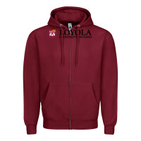 Burgundy Loyola College Chicago Zipper Hoodie - artisFamous