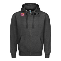 Charcoal Heather Loyola College Chicago Zipper Hoodie - artisFamous