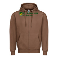 Chestnut Rasmussen College Zipper Hoodie - artisFamous