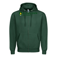 Sports Green Rasmussen College Zipper Hoodie - artisFamous