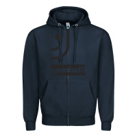 Navy goodwill classic Zipper Hoodie - artisFamous