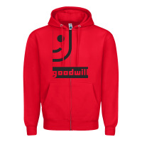 Red goodwill classic Zipper Hoodie - artisFamous