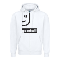 White goodwill classic Zipper Hoodie - artisFamous