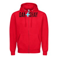 Red dan+shay Zipper Hoodie - artisFamous