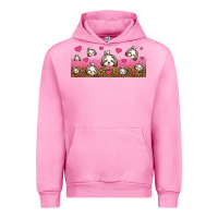 Fuchsia Pink shih tzu dogs libbey glass Urban Hoodie - Jasminsmagicworld