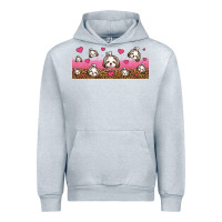 Heather Grey shih tzu dogs libbey glass Urban Hoodie - Jasminsmagicworld