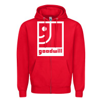 Red goodwill classic Zipper Hoodie - artisFamous