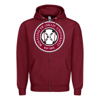 Burgundy Rosalind Franklin College of Medicine and Science Zipper Hoodie - artisFamous