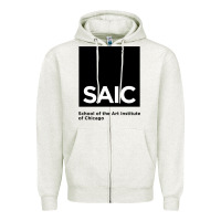 Oatmeal Heather School of The Art Institute of Chicago College Zipper Hoodie - artisFamous