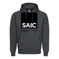Smoke School of The Art Institute of Chicago College Zipper Hoodie - artisFamous