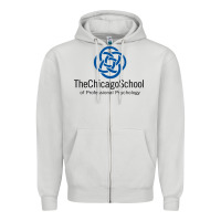 Dove Grey The Chicago School of Professional Psychology Zipper Hoodie - artisFamous