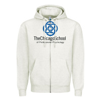 Oatmeal Heather The Chicago School of Professional Psychology Zipper Hoodie - artisFamous