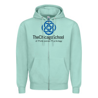 Seafoam The Chicago School of Professional Psychology Zipper Hoodie - artisFamous