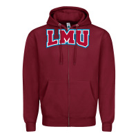 Burgundy lmu lions Zipper Hoodie - artisFamous