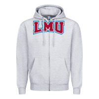Heather Grey lmu lions Zipper Hoodie - artisFamous