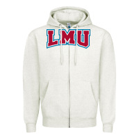 Oatmeal Heather lmu lions Zipper Hoodie - artisFamous