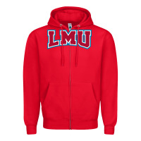 Red lmu lions Zipper Hoodie - artisFamous