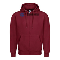 Burgundy The Chicago School of Professional Psychology Zipper Hoodie - artisFamous