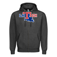 Charcoal Heather louisiana tech athletics Zipper Hoodie - artisFamous
