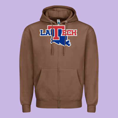 Louisiana Tech Athletics Zipper Hoodie Designed By Artisfamous