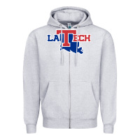 Heather Grey louisiana tech athletics Zipper Hoodie - artisFamous